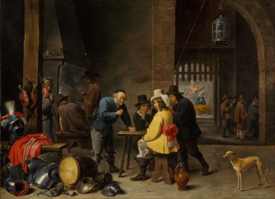 Wachstube mit der Befreiung des Heiligen Petrus von David Teniers the Younger